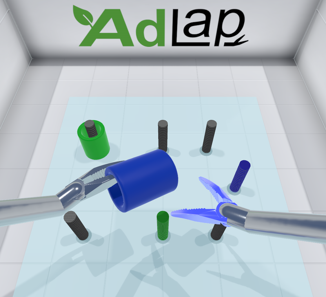 AdLap virtual robot surgery training transfer exercise